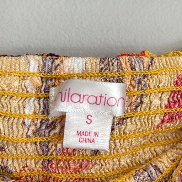 Xhiliration Patterned Off The Shoulder Romper - Picture 3 of 3